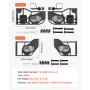VEVOR Puerta Tubular para Jeep, 4 Puertas, Compatibles con Jeep Wrangler JL 2018-2026 y Gladiator JT 2020-2026, Puertas de Tubo Traseras y Delanteras de Acero con Espejos Laterales, Bolsa, Pestillos