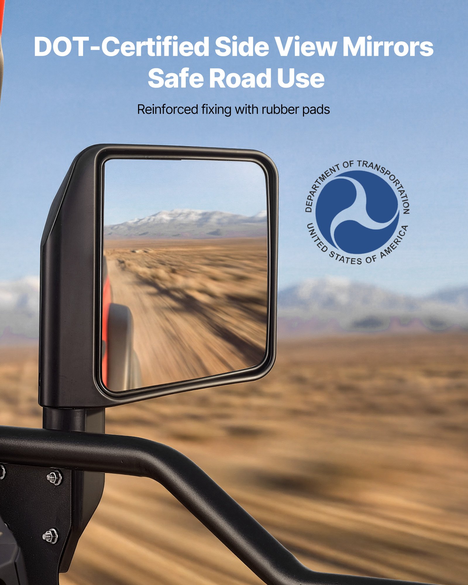 VEVOR Puertas Tubulares para Jeep, 4 Puertas Medias Tubulares Delanteras y Traseras de Acero, con Espejos Retrovisores Laterales, Compatibles con Jeep Wrangler JL 2018-2026 y Gladiator JT 2020-2026
