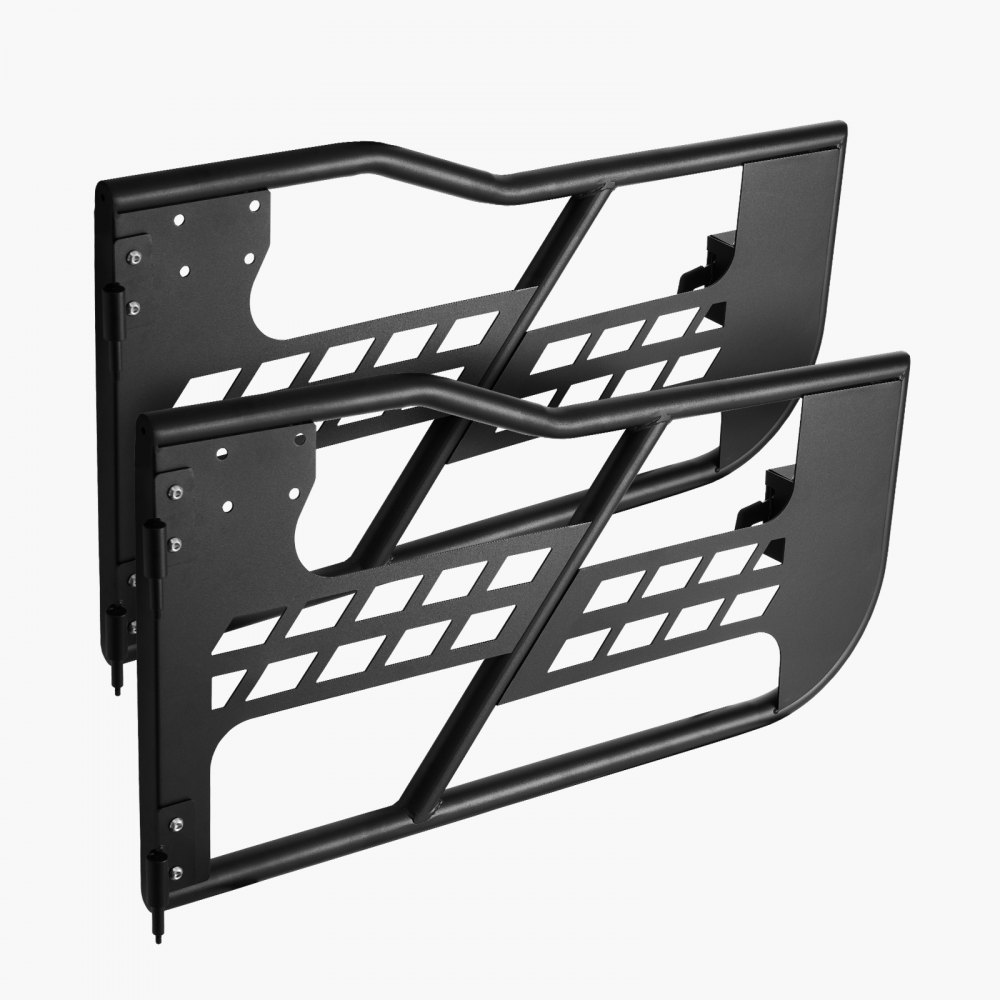 VEVOR Jeep hunting-style tubular doors (2-door) with heavy-duty hinges and OE locking mechanism, Jeep doors with rubber padding and hardened steel tubing, fits Jeep Wrangler JK 2007-2018