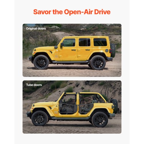 Puertas tubulares para Jeep, 2 puertas, estilo caza, con bisagras resistentes y pestillo original, con almohadillas de goma y tubo de acero reforzado, compatibles con Jeep Wrangler JK 2007-2018. | US Puertas tubulares para Jeep, 2 puertas, estilo caza, con bisagras resistentes y pestillo original, con almohadillas de goma y tubo de acero reforzado, compatibles con Jeep Wrangler JK 2007-2018. | US