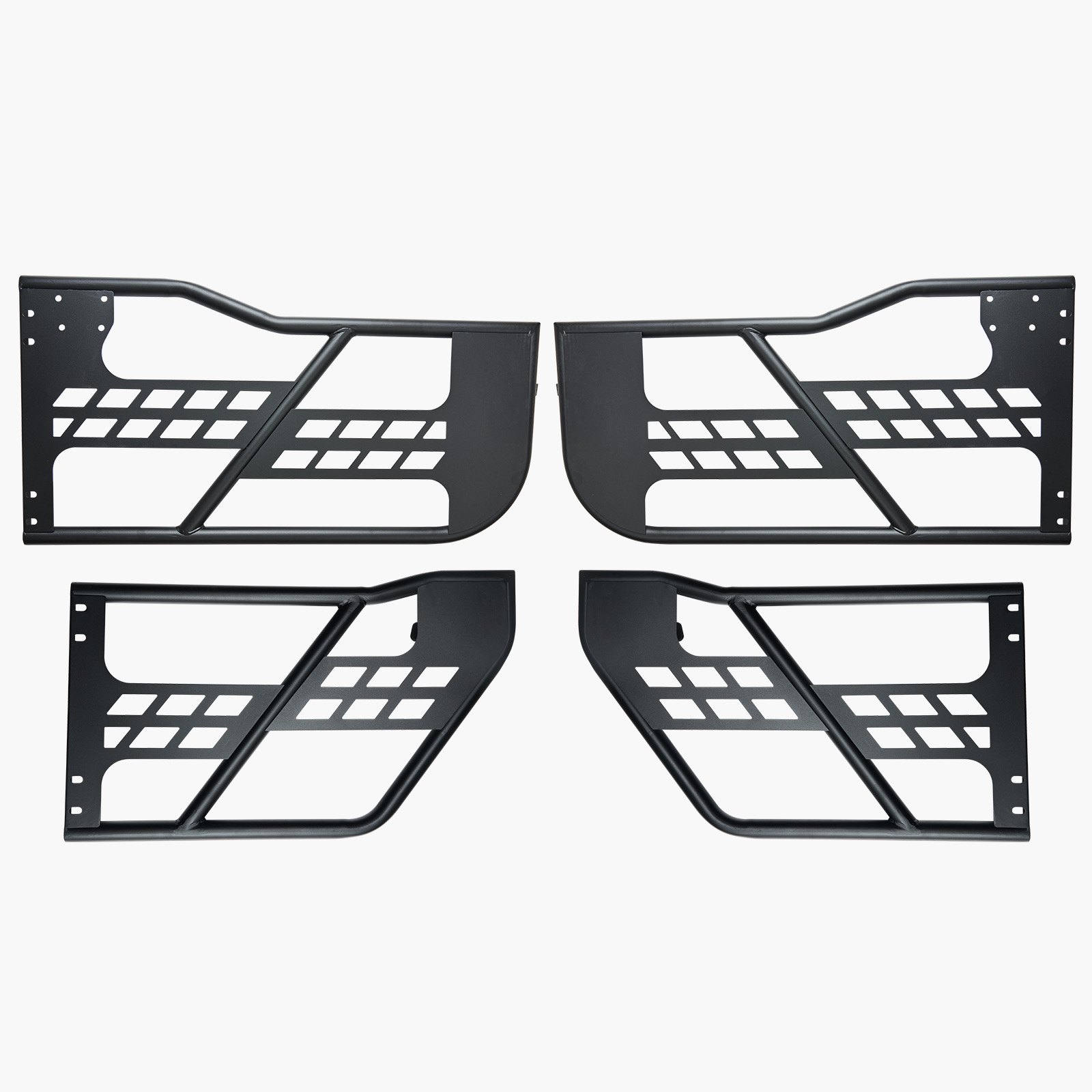 VEVOR Puertas Tubulares, 4 Puertas, Estilo Caza, con Espejos Retrovisores Certificados por DOT, con Almohadillas de Goma y Tubo Acero Reforzado, para Jeep Wrangler JK 2007-2018, 910 x 473 x 92 mm