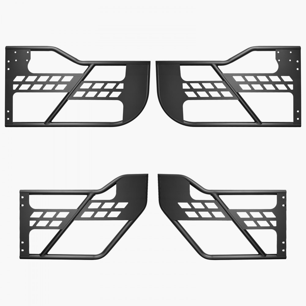 VEVOR Jeep hunting-style tubular doors (4-door) with heavy-duty hinges and OE locking mechanism, Jeep doors with rubber padding, fits 2018-2024 Jeep Wrangler JL and 2020-2024 Jeep Gladiator JT