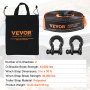 VEVOR Kit de recuperación de cabrestante Kit de emergencia con grillete de correa de remolque 3" x 30' 30000 lbs 4PCS