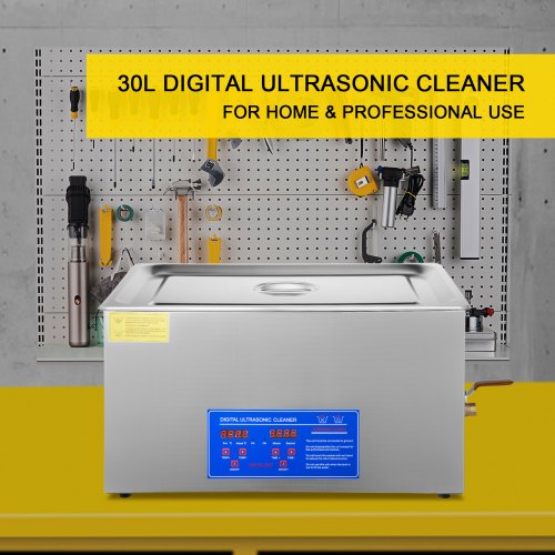 VEVOR Limpiador Ultrasónico 26-30L, Temporizador Digital Objetos Metálicos Limpieza Soporte