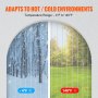 La cortina de tiras VEVOR se adapta a temperaturas desde -4 ° F en nieve hasta 140 ° F en entornos soleados.