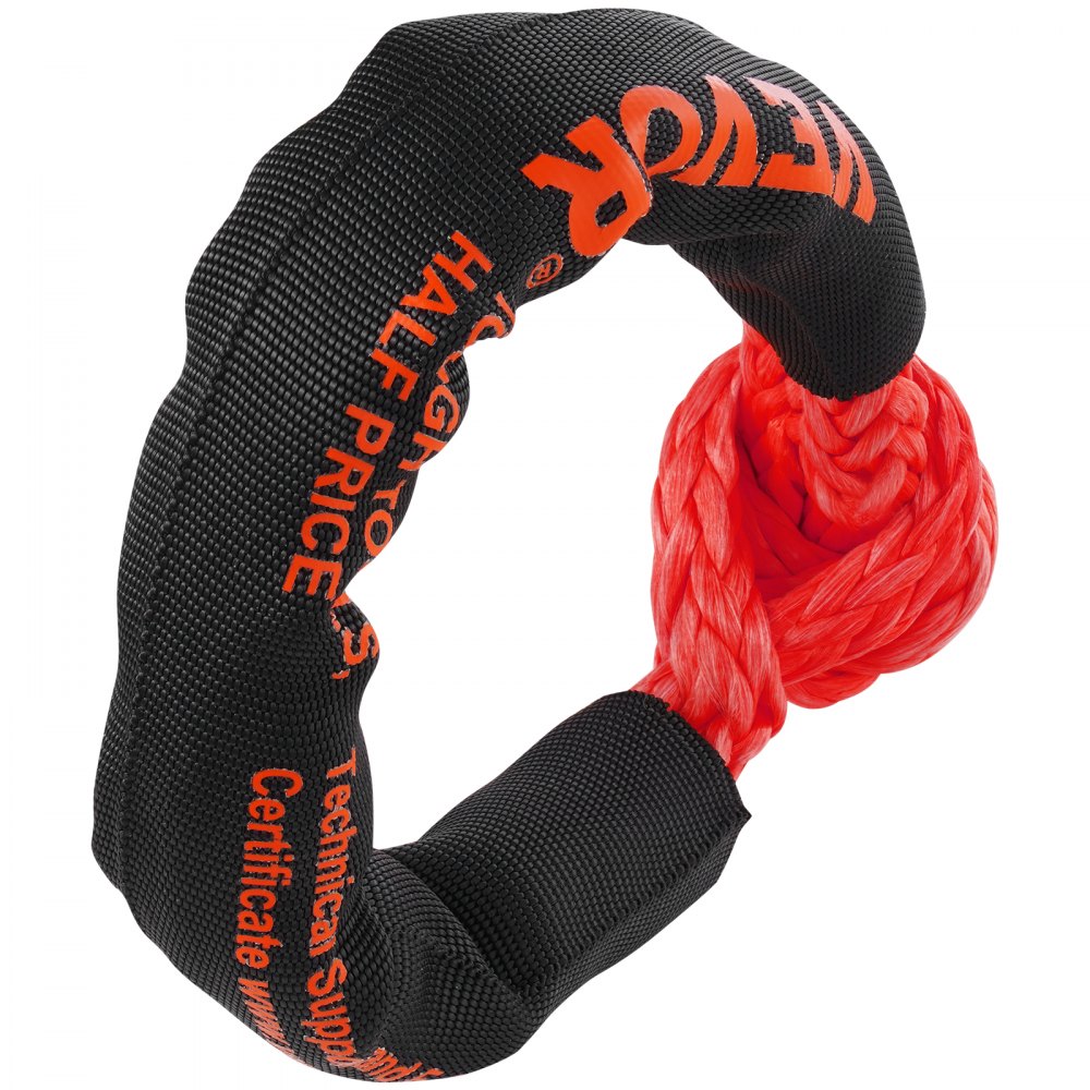 VEVOR Grillete Suave de Cuerda de Recuperación Sintética,12,7 x 558,8mm, Rojo