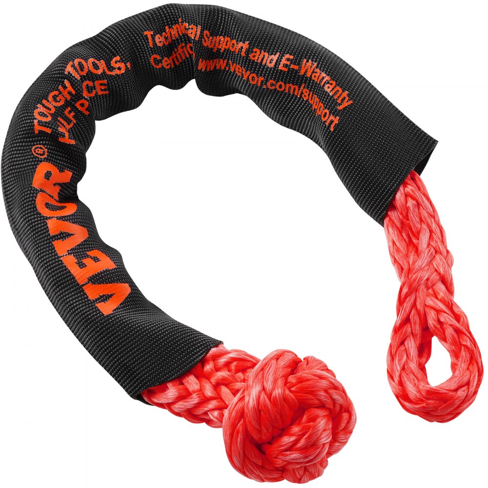 VEVOR Grillete Suave de Cuerda de Recuperación Sintética,12,7 x 558,8mm, Rojo