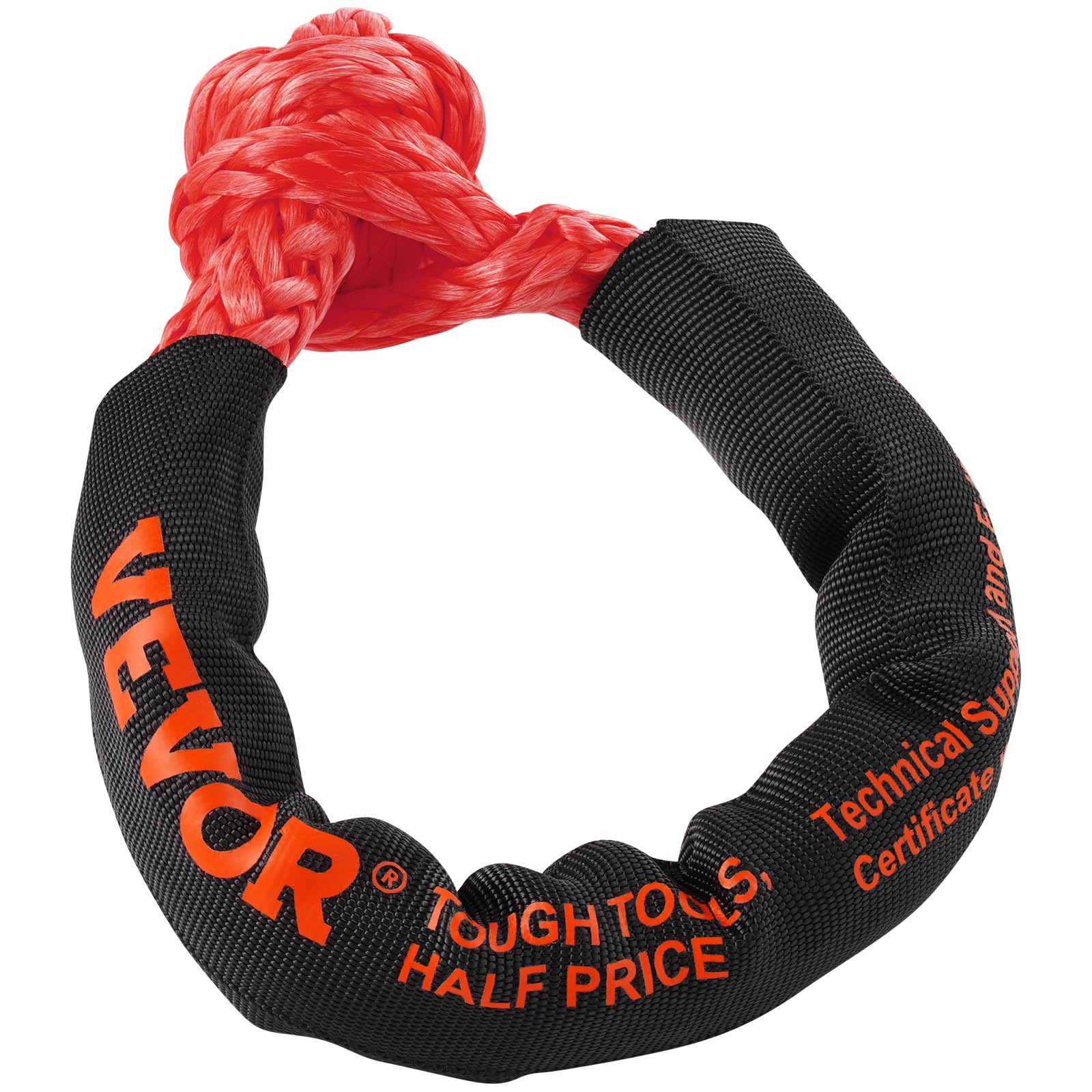 VEVOR Grillete Suave de Cuerda de Recuperación Sintética,12,7 x 558,8mm, Rojo