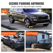 VEVOR Abrazadera de Seguridad Para Rueda Bloqueo de Rueda de Abrazadera de Neumático 180-270mm Cepo Antirrobo Rueda Coche con 6 Llaves Protección de Revestimiento de PVC para Vehículos, Caravanas, SUV