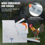 VEVOR Alimentador de Pollos de Pedal Capacidad de 11 kg Comedero Automático para Aves de Corral Alimenta 10 Pollos hasta 11 Días Acero Galvanizado con Tapa Impermeable Prevención de Ratas para Aves