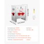 VEVOR Comedero Automático para Pollos, Capacidad de 11 kg, 6 Puertos de Alimentación, sin Desperdicio, Alimentación por Gravedad, Tapa con Cierre de Asa, Construcción Metálica, 425 x 275 x 430 mm