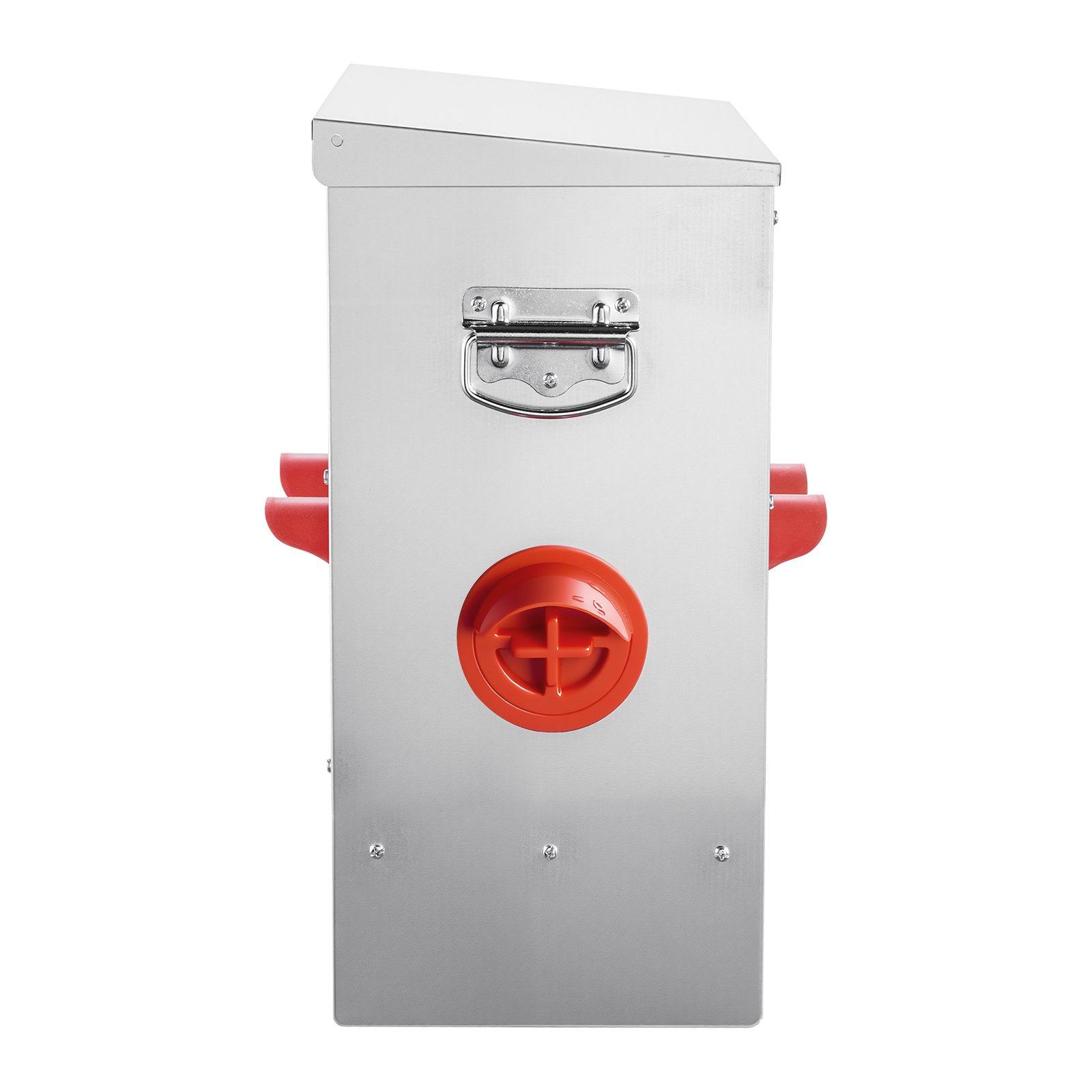VEVOR Comedero Automático para Pollos, Capacidad de 11 kg, 6 Puertos de Alimentación, sin Desperdicio, Alimentación por Gravedad, Tapa con Cierre de Asa, Construcción Metálica, 425 x 275 x 430 mm