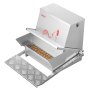 VEVOR Comedero automático, capacidad de 18 kg, resistente a la lluvia, con pedal y tapa con cerradura, Sin desperdicio, acero galvanizado, para pollos, gallinas enanas, aves de corral y faisanes