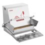 VEVOR Comedero automático, capacidad de 18 kg, resistente a la lluvia, con pedal y tapa con cerradura, Sin desperdicio, acero galvanizado, para pollos, gallinas enanas, aves de corral y faisanes