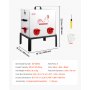 VEVOR Comedero Automático para Pollos, Capacidad de 22,7 kg, 6 Puertos de Alimentación, sin Desperdicio con Separador Incorporado, con Pestillo y Asa, Construcción Metálica, 485 x 385 x 580 mm