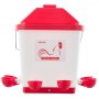 VEVOR Bebedero por Gravedad para Pollos 19 L, 6 Puertos de Agua, Vaso de Llenado Automático, con Asa y Anillo de Goma Sellado, Material PP Impermeable, Diseño Antidesperdicio, 420 x 370 x 420 mm