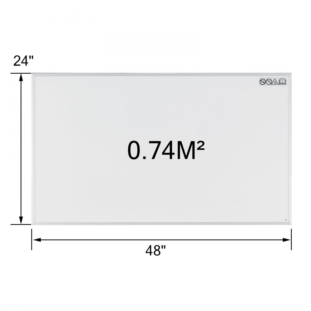 700w Panel De Calefacción Infrarrojos Radiador Calefactor Carbón Temporizador