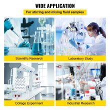 VEVOR Agitador Magnético con Placa Calefactora 2000RPM Mezcladora para Laboratorio con Pantalla Digital LED 2L 280°C Placa de Calefacción con Soporte de Investigación Científica, Estudios Laboratorios