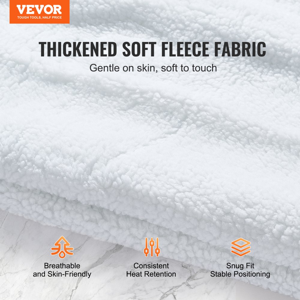 VEVOR Almohadilla Térmica Profesional de Cama Masaje 1795 x 770 x 13 mm Blanco