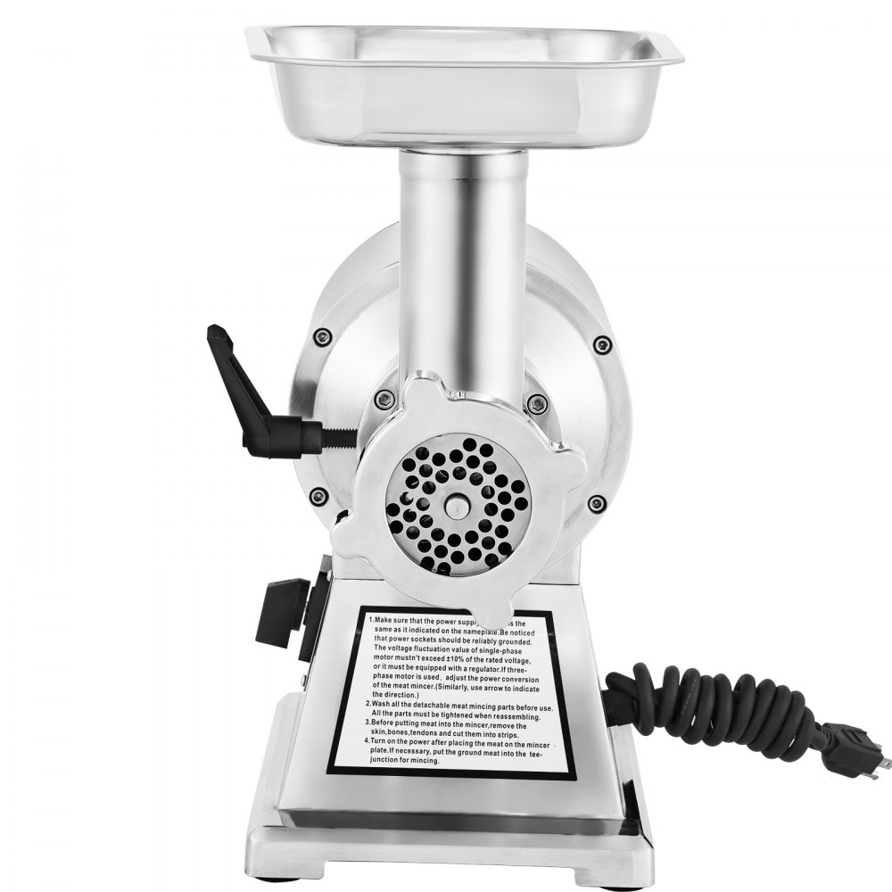 Vevor Picadora De Carne 250 Kg/h 1100 W 2 Placas Embutido De Salchicha 225 Rpm