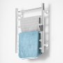 VEVOR Calentador de Toallas con Radiador Toallero con 6 Barras Calentador de Toallas Impermeable con Temporizador y Pantalla LED 5 Niveles de Temperatura Ajustables Montado en la Pared, Plata