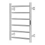 VEVOR Calentador de Toallas con Radiador Toallero con 6 Barras Calentador de Toallas Impermeable con Temporizador y Pantalla LED 5 Niveles de Temperatura Ajustables Montado en la Pared, Plata