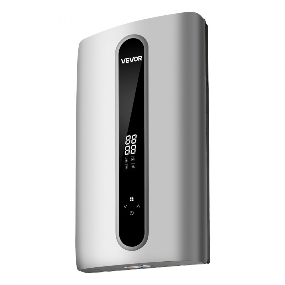 VEVOR Tankless Electric Water Heater 18 kW 3 Phase Instant Hot Water Heater, for Household Washing, Bathing, Kitchen, LED Touch Control, Cast Aluminum Heating Element, 30-55°C Adjustable Temperature