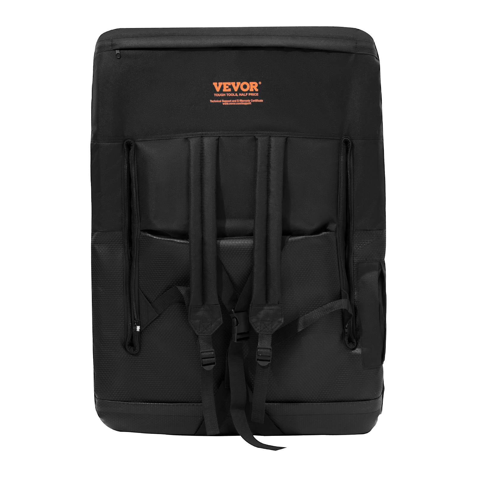 VEVOR Asiento de Estadio con Doble Calefacción y Soporte para la Espalda de 3 Niveles, Silla Reclinable Acolchada Portátil Plegable con Portavasos con Bolsillo con Gancho, 83,1 x 56,9 x 6,1 cm