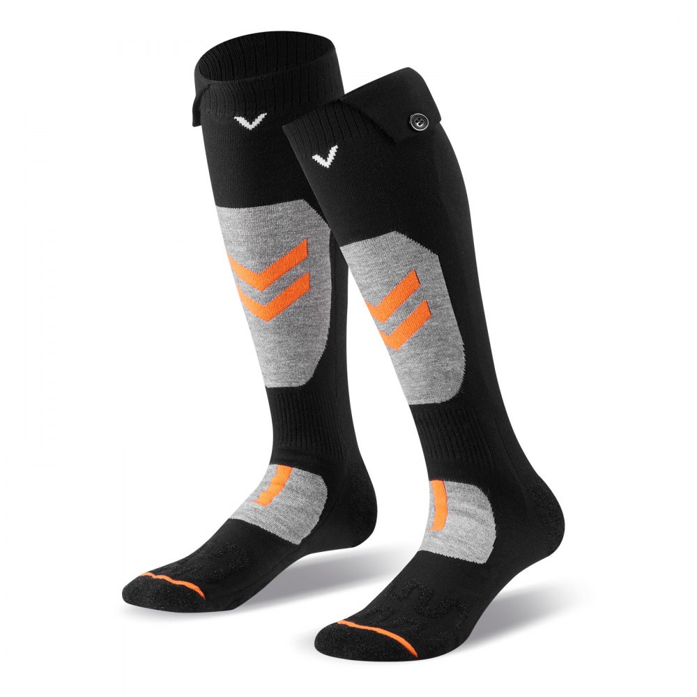 VEVOR Calcetines Calefactables, Talla M, Batería 5000 mAh, Recargables, con 4 Niveles de Calor y Control Mediante Aplicación, 40 °C a 70 °C, para Exteriores, Pesca, Camping y Senderismo, Unisex
