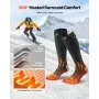 VEVOR Calcetines Calefactables Unisex, con Batería 5000 mAh, Recargables y 4 Niveles de Temperatura, Ideales para Pesca, Camping, Senderismo, Esquí, Trabajo al Aire Libre e Invierno, Talla Única