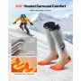 VEVOR Calcetines Calefactables, Batería 6000 mAh, Recargables, con 4 Niveles de Calentamiento, Control por Aplicación Unisex, Ideales para Caza, Equitación, Camping y Senderismo, UE de 38-48