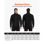 VEVOR Chaqueta Polar Calefactable Hombre, Batería Externa Recargable 7,4 V y 16 000 mAh, 6 Zonas Calentamiento, 35-40/45-50/55-60 °C, 3 h/6 h/10 h de Calor, para Acampadas en Invierno, Negro, M
