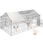 VEVOR Gallinero de Exterior 220x106x104 cm Recinto para Pollos con Lona Blanca