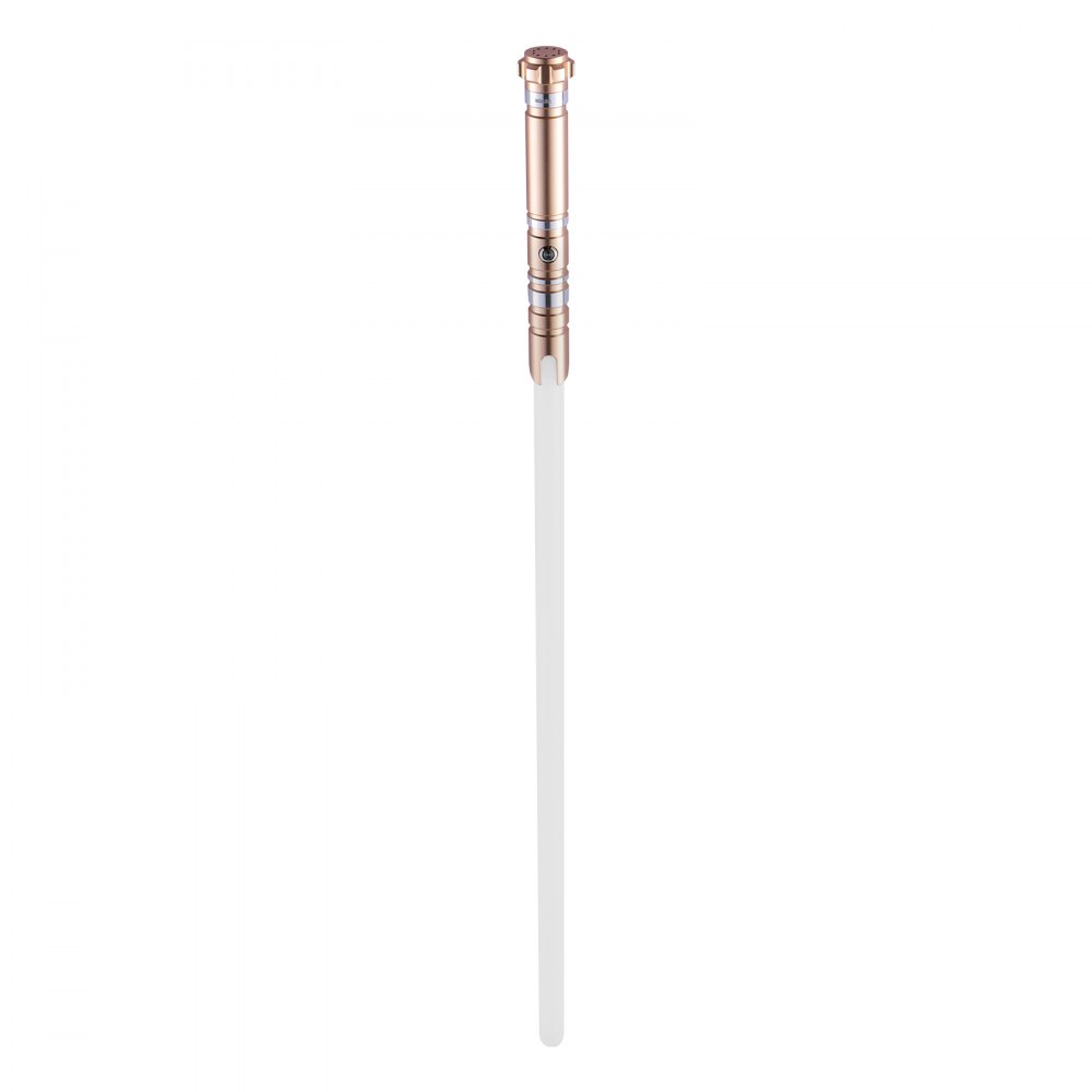 VEVOR Sable de Luz de 104 cm con 12 Colores RGB, Sonido FX y Mango Realista, Espadas de Sable Iluminadas Recargables para Adultos y Niños para Cosplay de Halloween y Navidad, Cumpleaños, Dorado