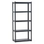 VEVOR Storage Shelving Unit, 907 kg, Boltless Shelving Unit, Basement Shelving Unit, Robust Adjustable Heavy-Duty Metal Shelving Unit, 5 Shelves, 406.4 x 812.8 x 1828.8 mm, Workshop Shelving Unit, for Kitchen, Workshop, Basement, Warehouse, Black