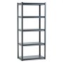 VEVOR Storage Shelving Unit, 907 kg, Boltless Shelving Unit, Basement Shelving Unit, Robust Adjustable Heavy-Duty Metal Shelving Unit, 5 Shelves, 457.2 x 812.8 x 1828.8 mm, Workshop Shelving Unit, for Kitchen, Workshop, Basement, Warehouse, Black