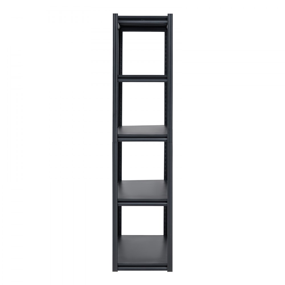 VEVOR Garage Shelving Unit, 1361 kg, Boltless Shelving Unit, Basement Shelving Unit, Robust Adjustable Metal Storage Rack, 5 Shelves, 457.2 x 1219.2 x 1981.2 mm, Storage Unit, for Kitchen, Workshop, Basement, Warehouse, Black