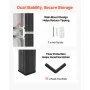 VEVOR Estantería Almacenaje Metálica de 5 Niveles 1230 x 465 x 1813 mm, Estantería Multiusos Altura Ajustable, Capacidad 1134 kg en Total con Estructura de Acero para Garaje Almacén Trastero Cocina