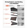 VEVOR Estantería Almacenaje Metálica de 5 Niveles 1230 x 522 x 1813 mm, Estantería Multiusos con Altura Ajustable, Capacidad 1360 kg en Total con Estructura de Acero para Trastero Hogar Sótano Cocina