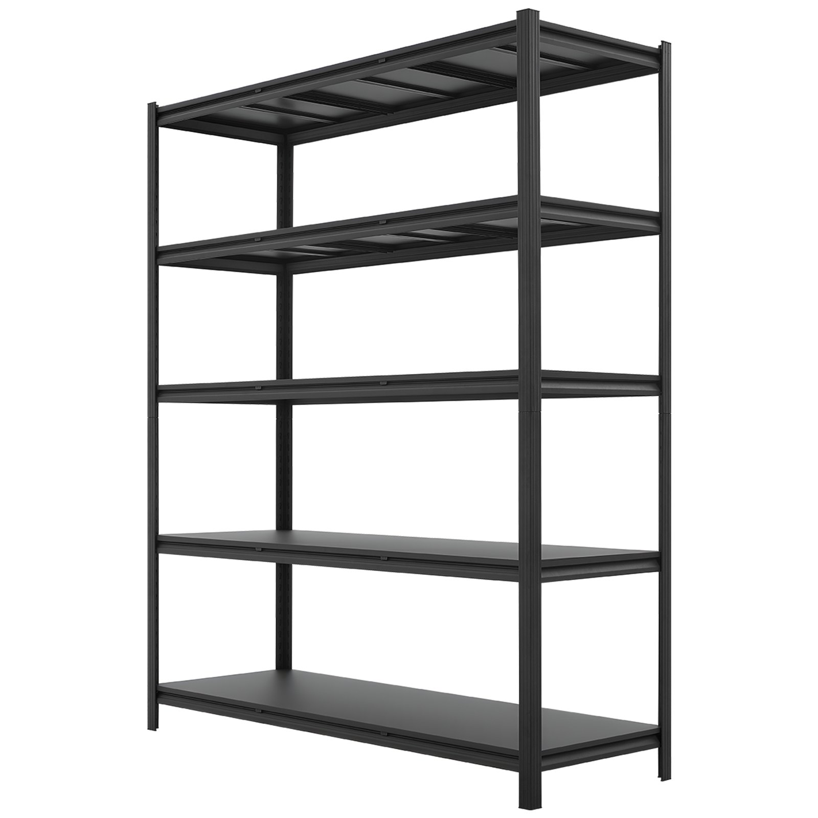 VEVOR Estantería Almacenaje Metálica de 5 Niveles 1511 x 522 x 1813 mm, Estantería Multiusos Altura Ajustable, Capacidad 1360 kg en Total con Estructura de Acero para Sótano Cocina Trastero Hogar