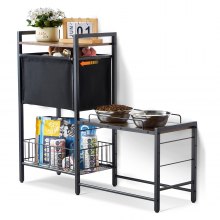 VEVOR Estación de Alimentación para Perros Soporte para Cuenco 92x27x75cm, Negro