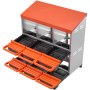 VEVOR Caja Nido para Gallinas 6 Compartimentos, 796 x 525 x 790 mm, Ponederos para Gallinas de Metal con Nidos Inclinados, Plataforma de Descanso Apto para Diferentes Razas de Gallinas, Patos