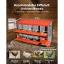 VEVOR - Nido para gallinas, 10 compartimentos, 30 a 45 pulgadas, estable y resistente a la corrosión, con nidos inclinados, orificios inferiores y plataforma de descanso, apto para diferentes razas de gallinas