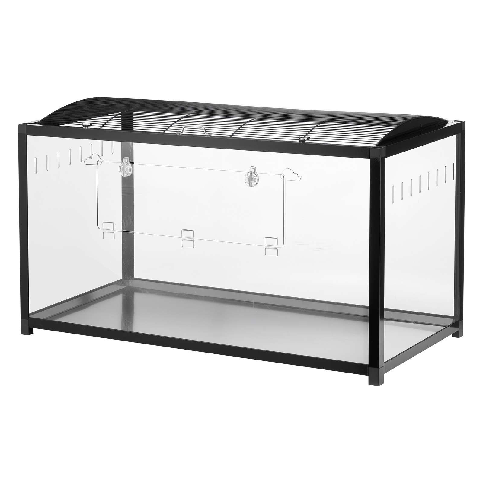 VEVOR Jaula para Hámster 96x47x55 cm Transparente con Visión de 360° Jaula para Animales Pequeños Jaulas Ventiladas con Puerta Frontal Casa Portátil para Hámsteres, Ratas, Conejillos de Indias
