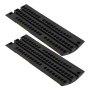 VEVOR Protector de Cables para Suelo 1000 mm 2 Canales Rampa de Protección de Cable Capacidad de Carga de 9979 kg con Tornillos de Expansión, para Caminos de Entrada de Grava, Hormigón, 2 Piezas