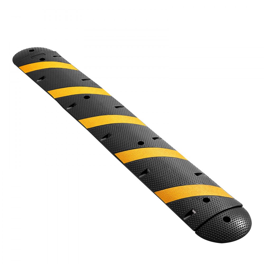 VEVOR Protector de Cables para Suelo 1830 mm 2 Canales Rampa de Protección de Cable Capacidad de Carga de 9979 kg con Tornillos de Expansión, para Caminos de Entrada de Grava, Hormigón, 1 Pieza
