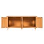VEVOR Muebles de Baño Oculto para 2 Gatos 1,19 x 0,5 x 0,55 m Casa de Inodoro para Gatos con Puertas Decoradas de Ratán Armario de Madera para Ocultar las Cajas de Arena para Gatos, Color Natural