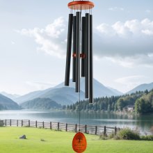 VEVOR Campanas de Viento para Exteriores de 1042 mm con Tono Profundo, Negra