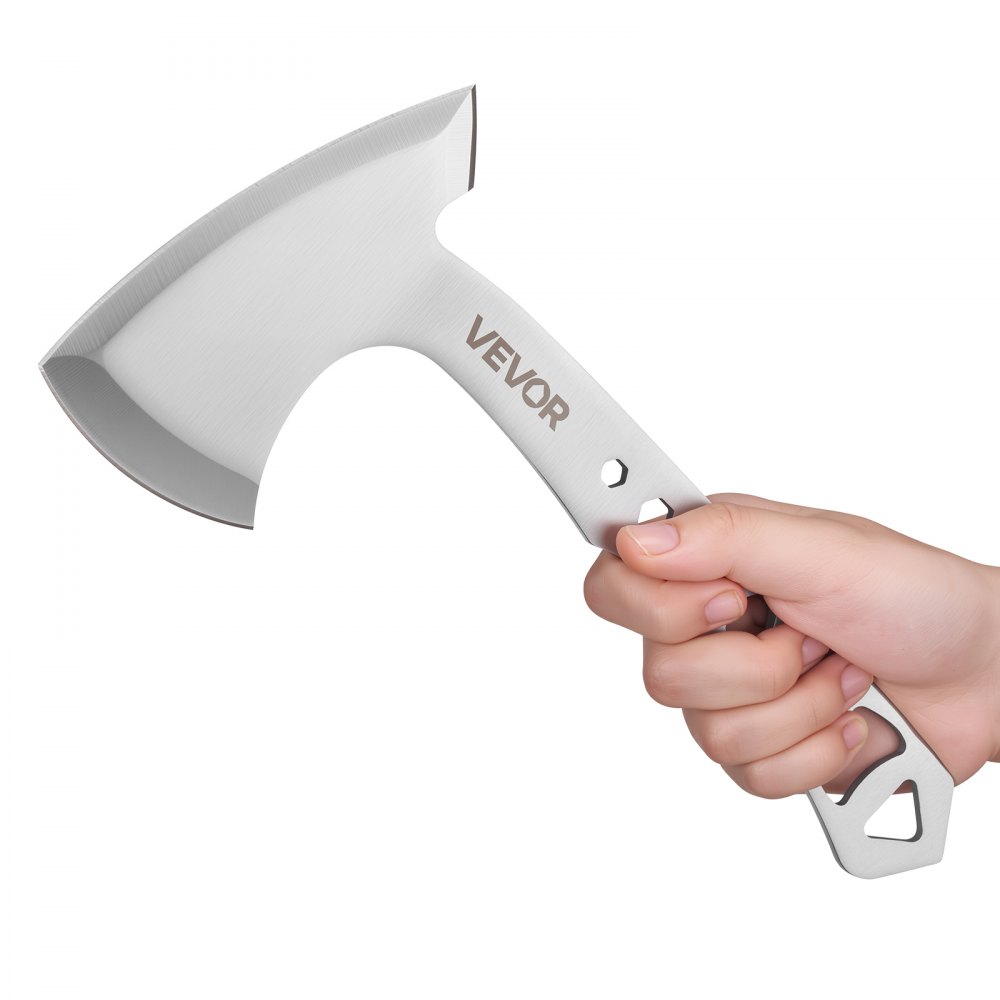 VEVOR Juego de 3 Hachas Arrojadizas 259,1 mm y 3 Cuchillos 190,5 mm Kit de Productos para Lanzar de Acero Inoxidable con Fundas de Nailon Negras para Competición Recreativa, Entretenimiento, Fitness