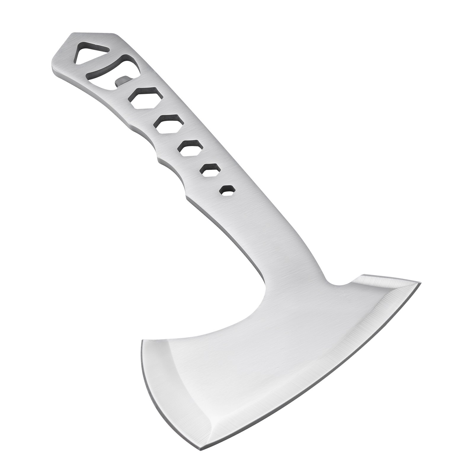 VEVOR Juego de 3 Hachas Arrojadizas 259,1 mm y 3 Cuchillos 190,5 mm Kit de Productos para Lanzar de Acero Inoxidable con Fundas de Nailon Negras para Competición Recreativa, Entretenimiento, Fitness